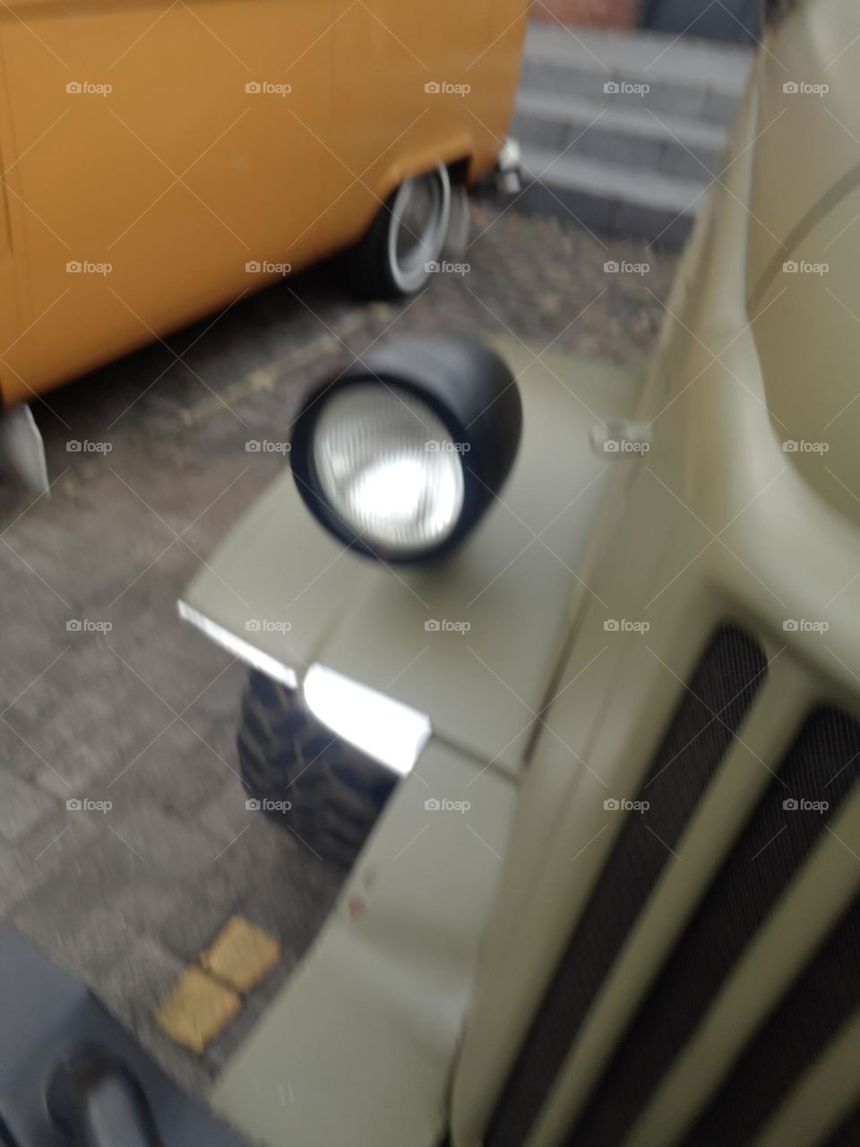 unique rearview mirror of a classic car