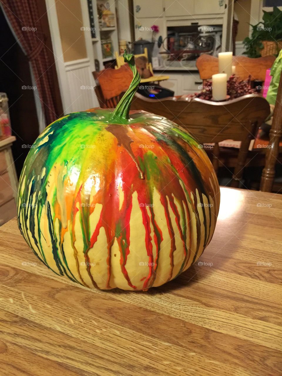 My painted pumpkin . My pumpkins turned out pretty awesome! 