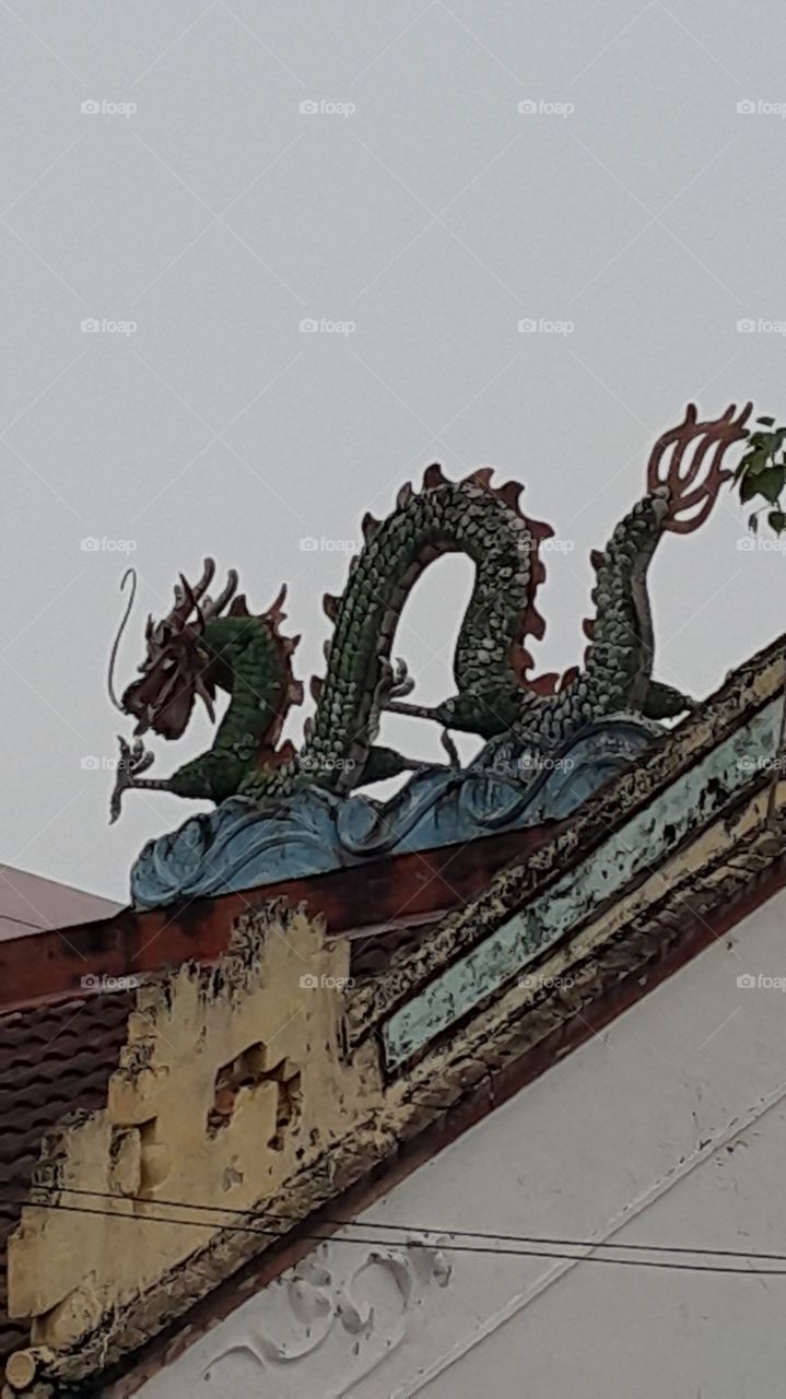 Chinese temple dragon in Seremban