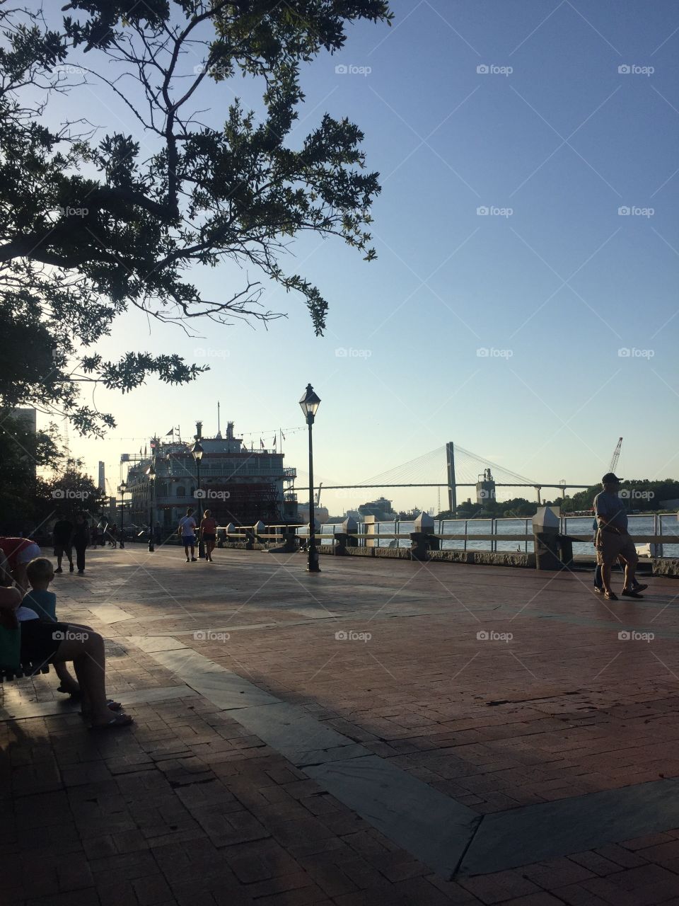 View of River Street in Savannah Georgia 