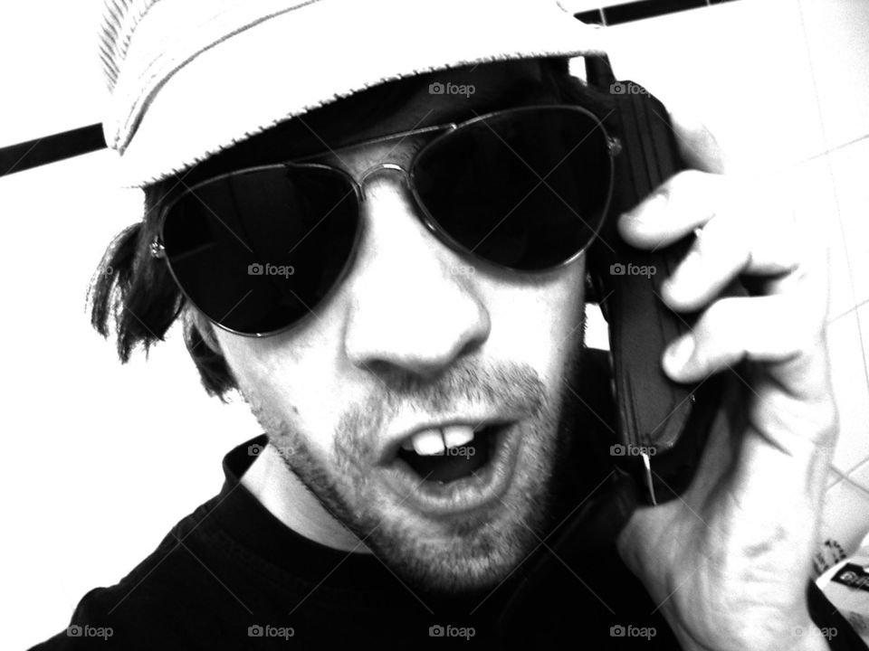 Crazy mobile phone Guy