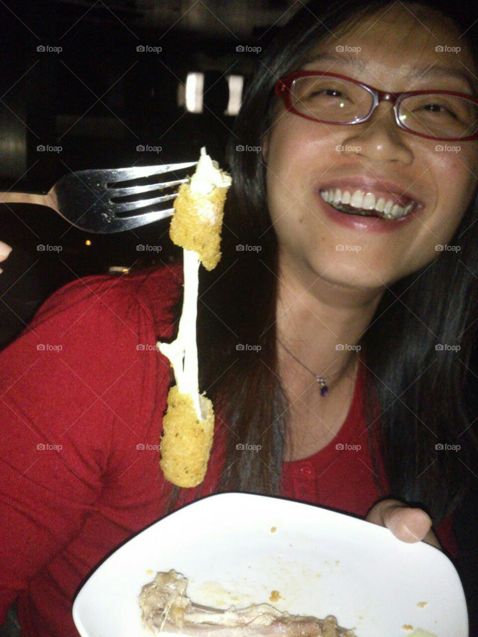 Dinner with Friends. Funny cheese stick
