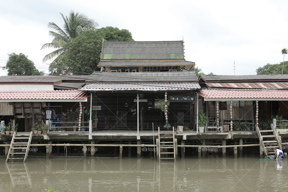 Old Wooden House in Thailand.