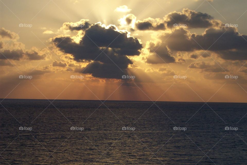 Sunset over the Atlantic Ocean