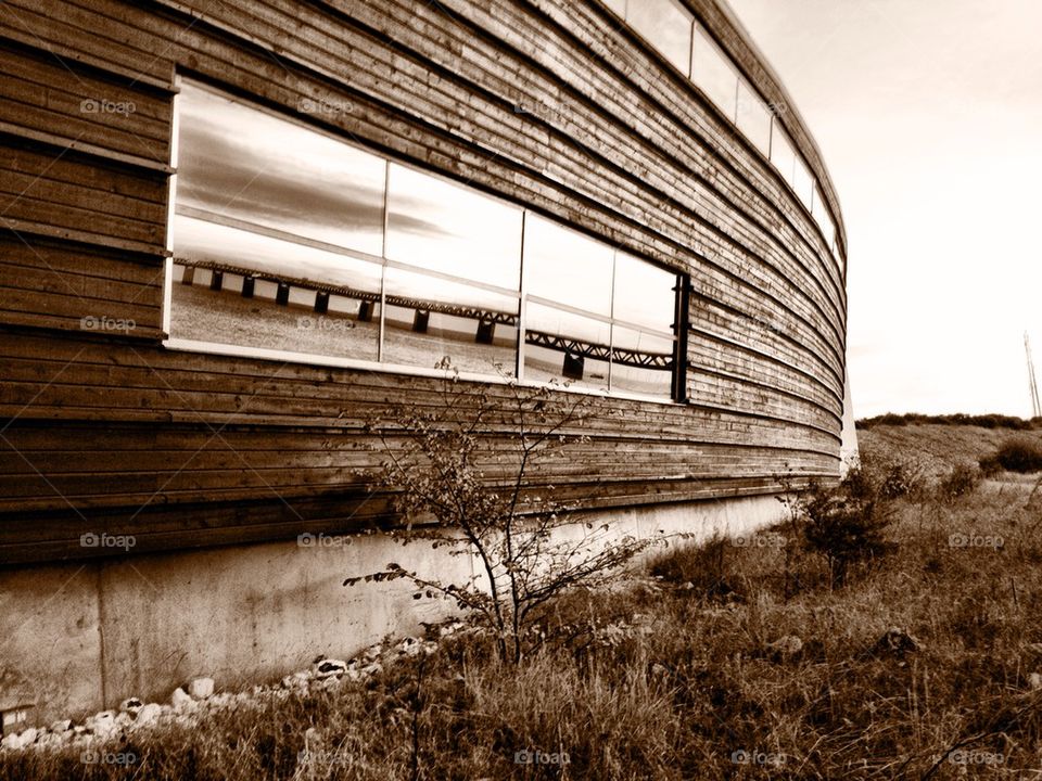 Reflections of a bridge