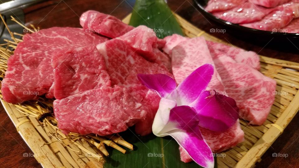Kobe beef BBQ meat