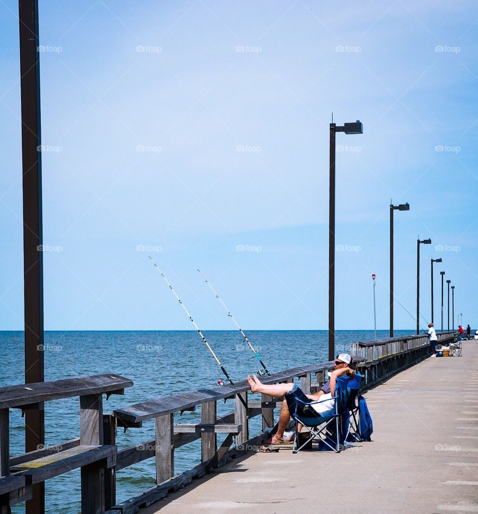 Fishing on the bay