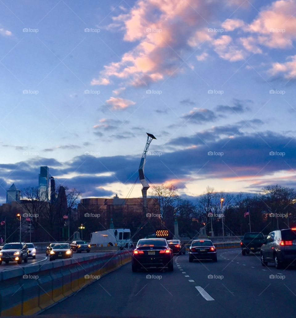 Sunset beauty of Philadelphia 