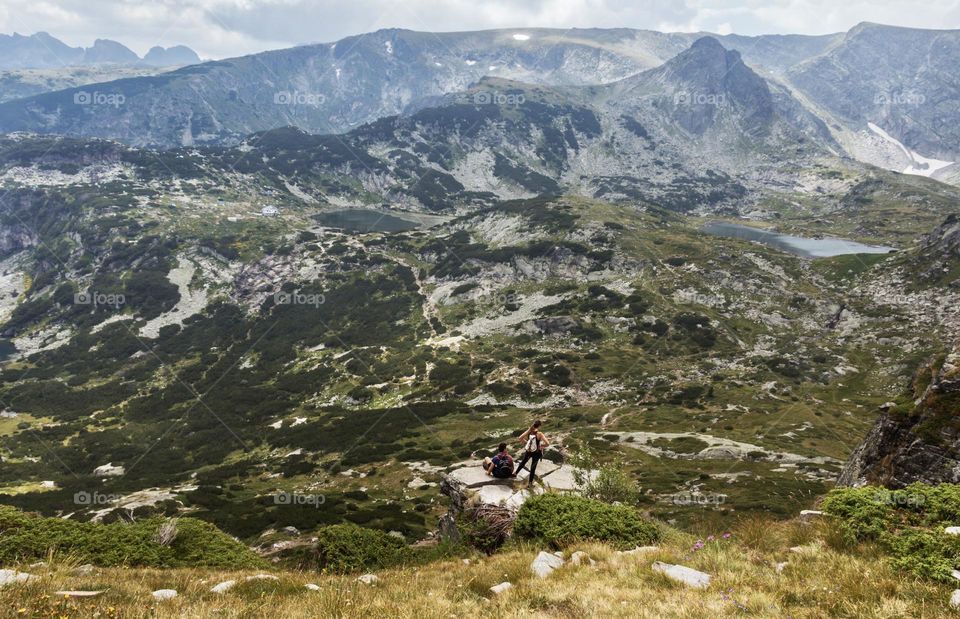 Beautiful view of Seven Rila lakes