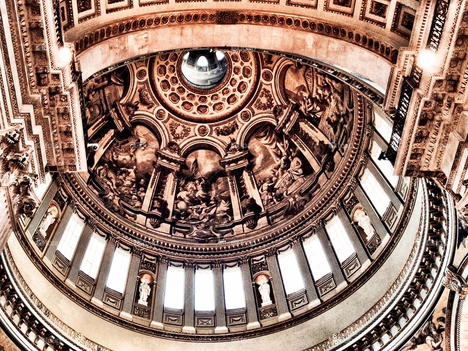Cupula de St. Pauls Cathedral. Cúpula de St. Pauls Cathedral (London - England)