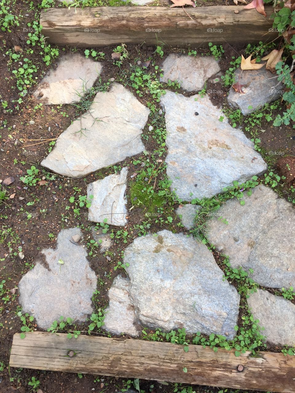 Rocks on path color