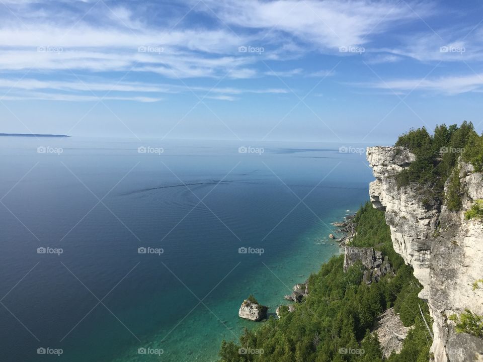 Hiking the cliffs of Bruce