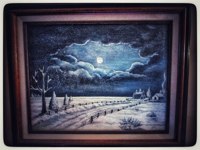 Oil painting my grandfather painted