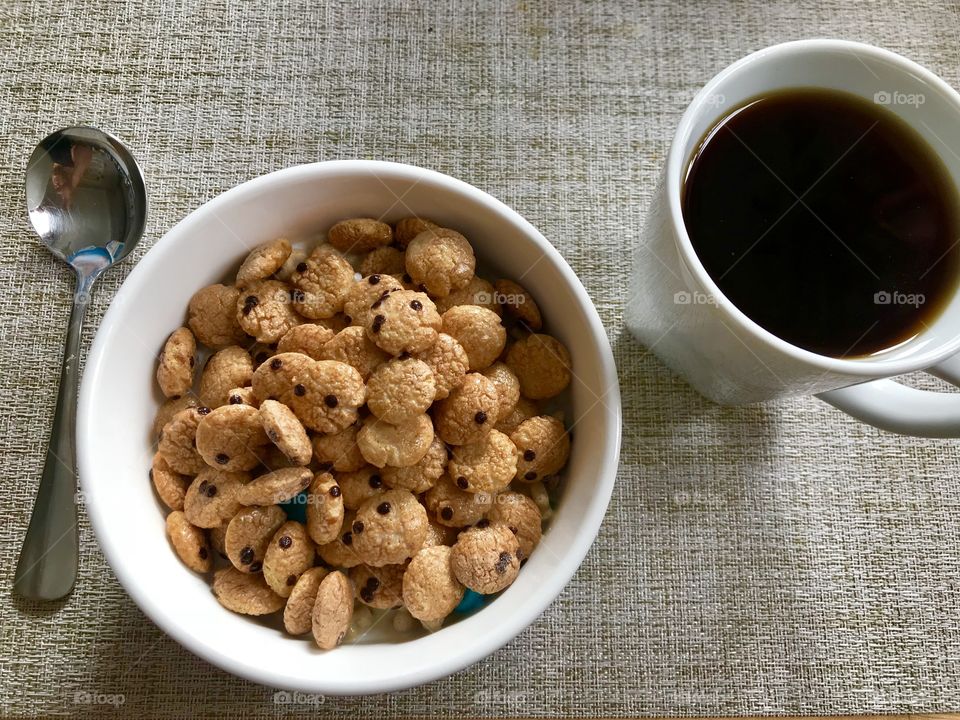 Breakfast with coffee 