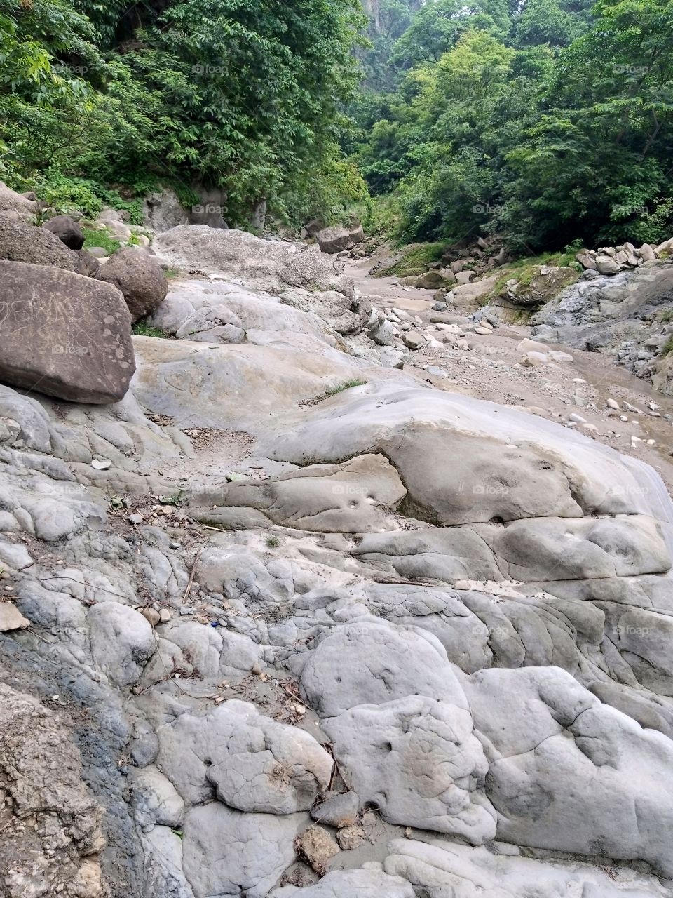 front side view of the river under the mountain