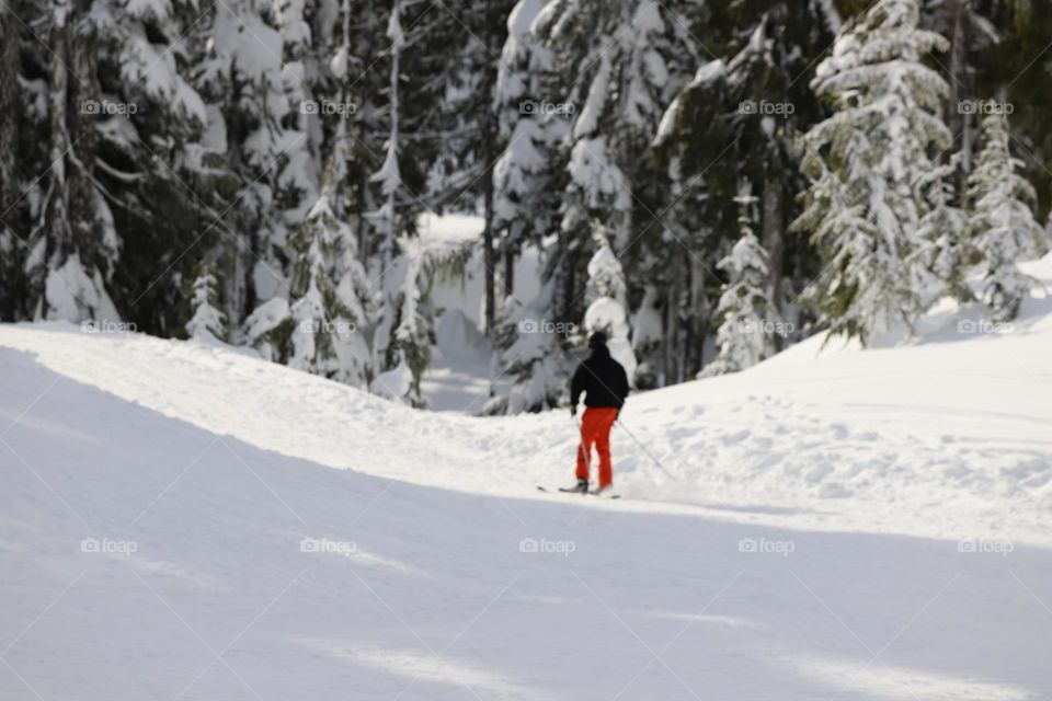 Skier passing by