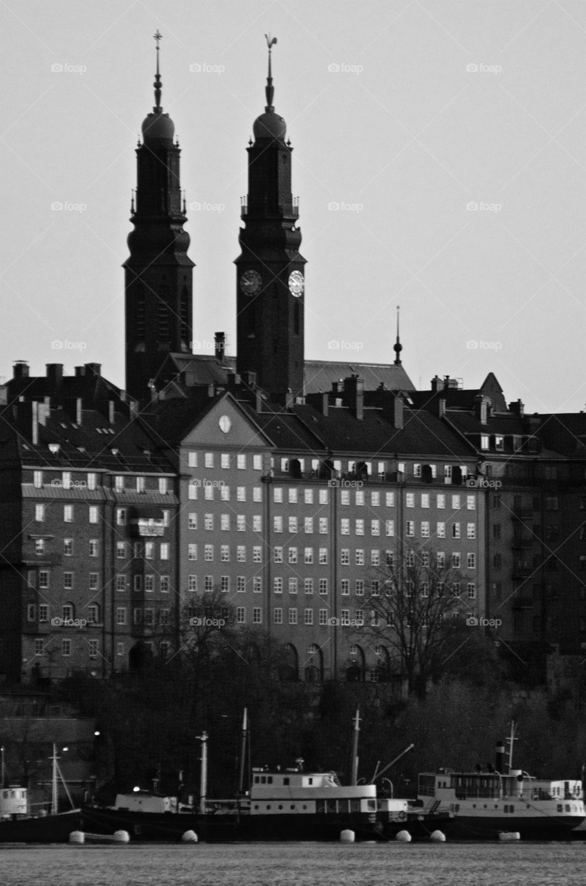 Windows catching the last rays of sunlight