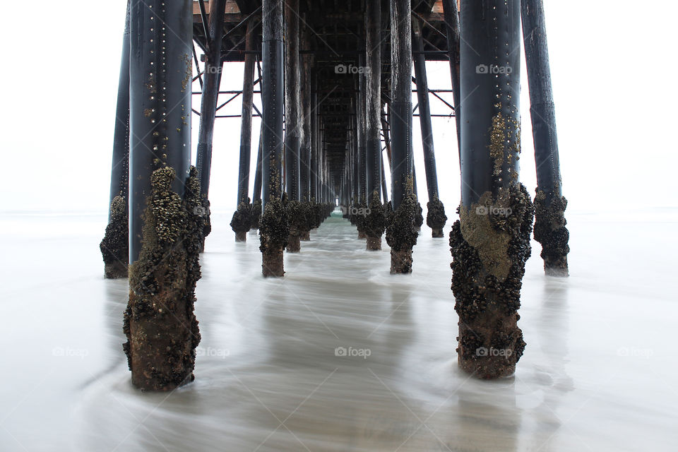 Under the pier. Experimenting with long exposures under the Oceanside Pier.