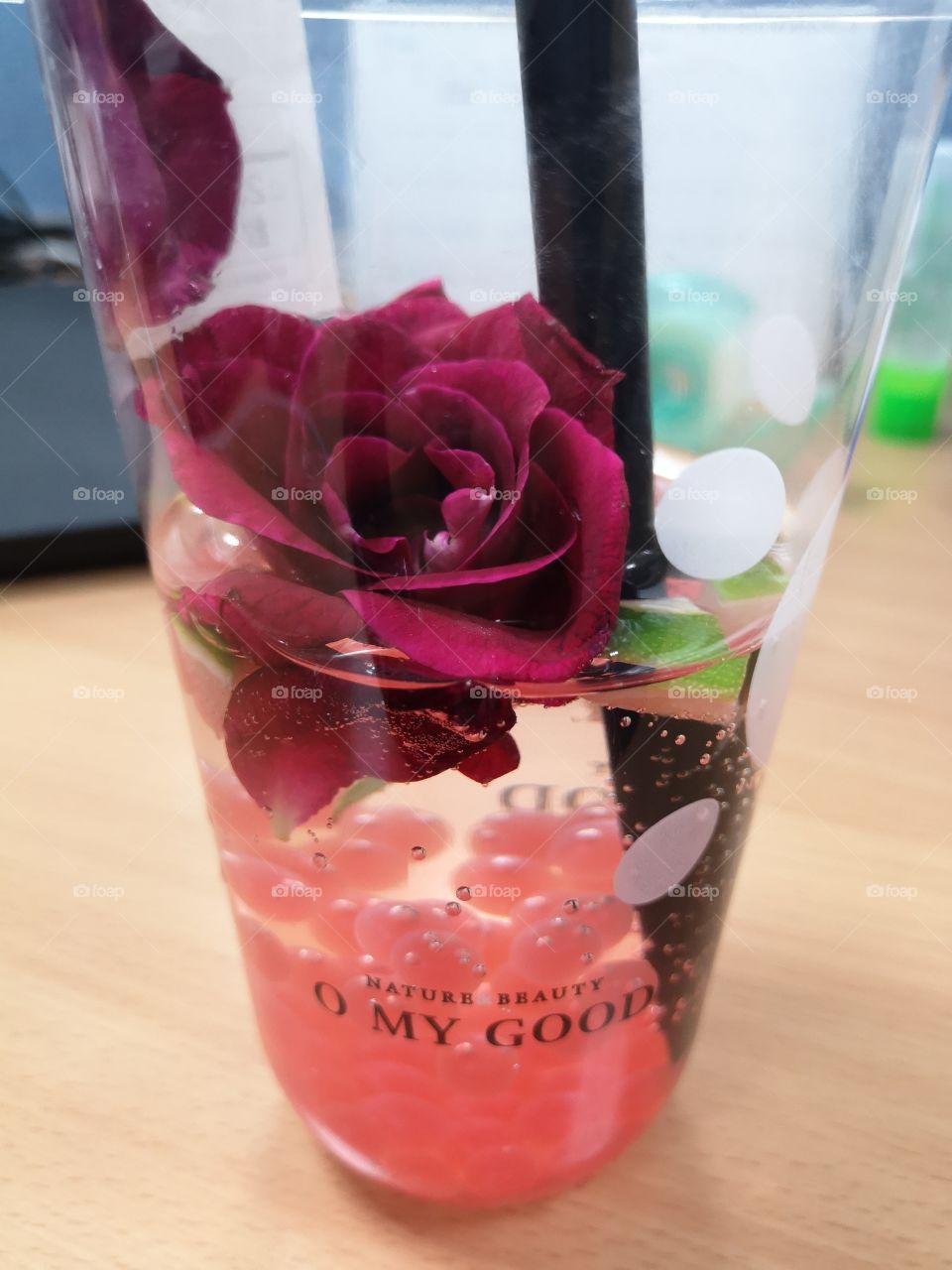Rose drinking