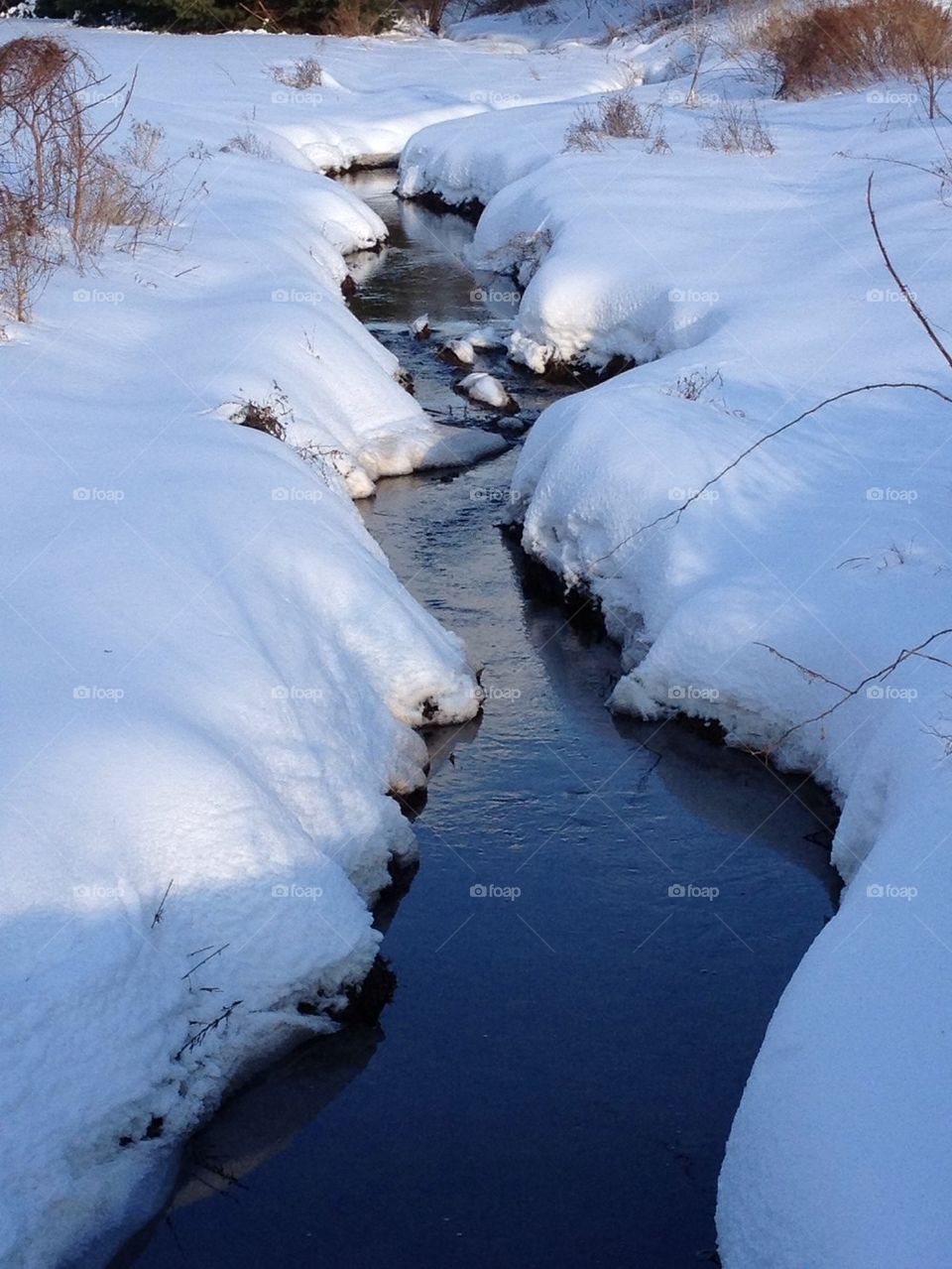 Snowy stream