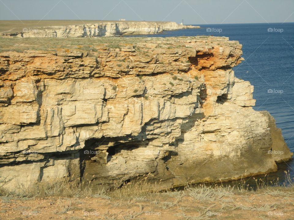 sea rock and cliff