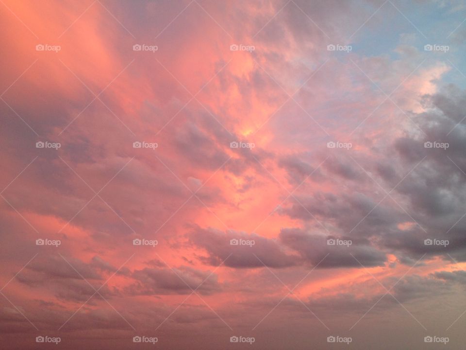 Colorful sky after sunset 