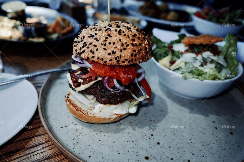 amazing and tasty lamb burger