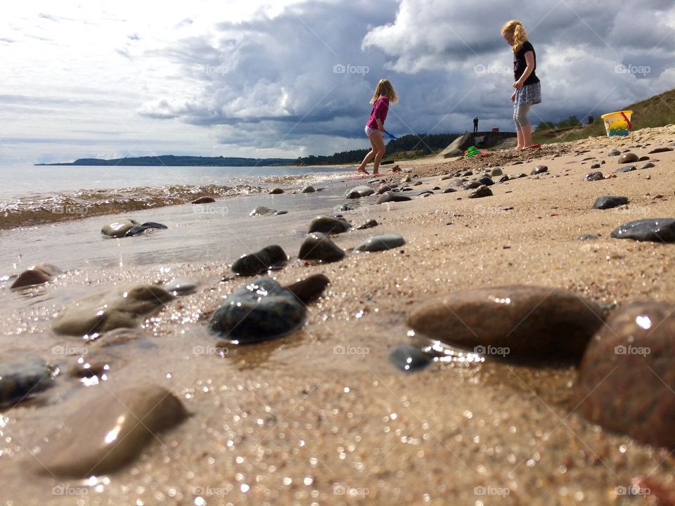 Haväng Skåne Sweden. Before the rain