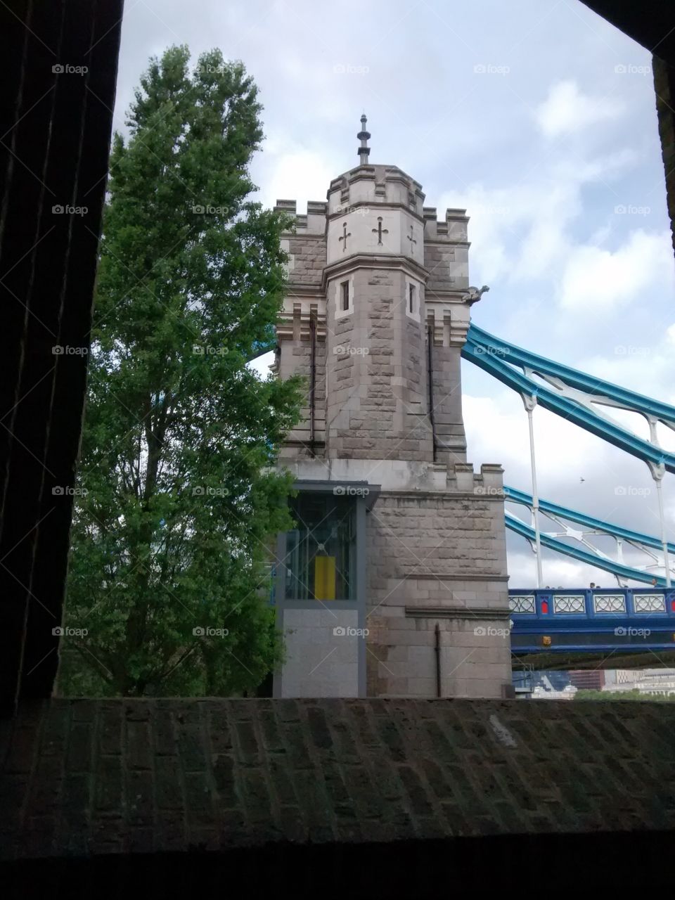 One of Tower Bridge's towers