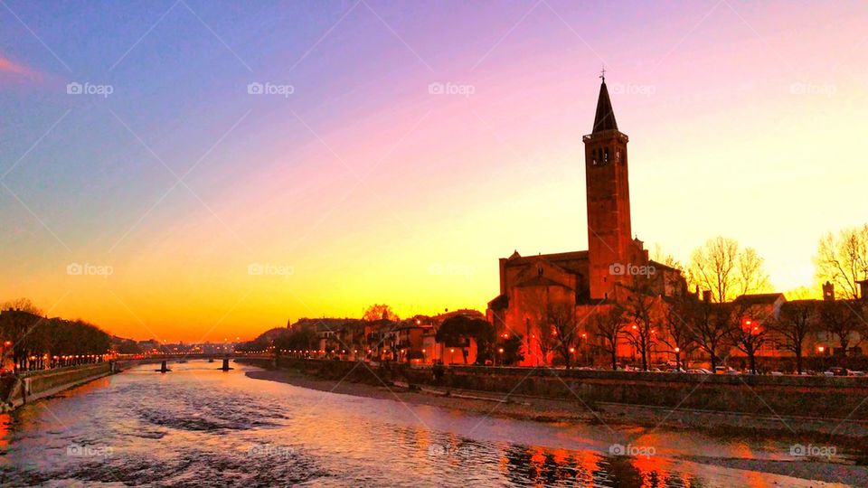 Sunset on Verona