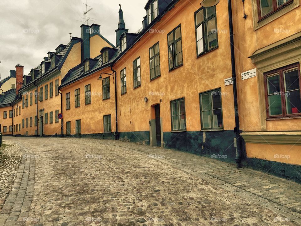 Old street. Old street in Stockholm historical center