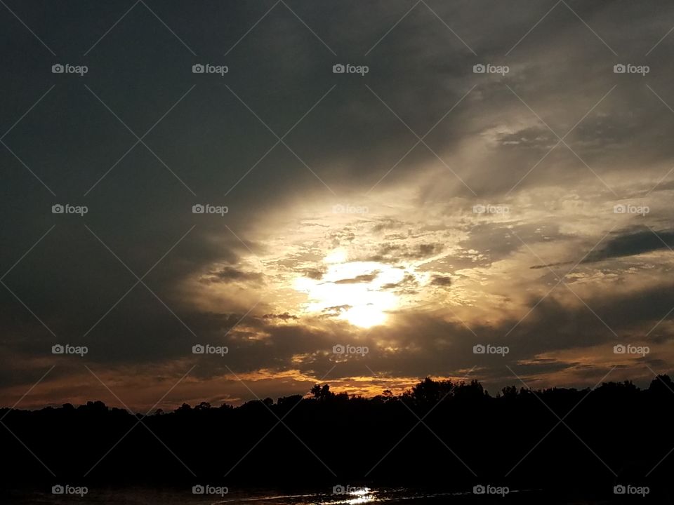 Evening storm clouds