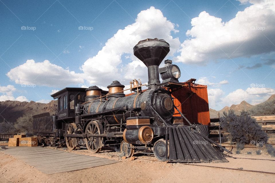 Old train Reno in Old Tucson Theme park