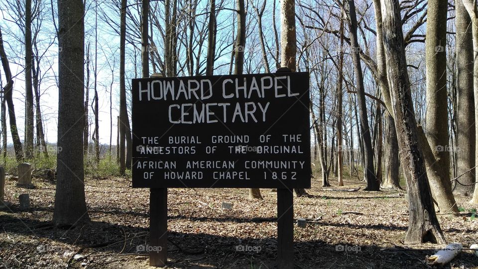 Sign, burial site sign