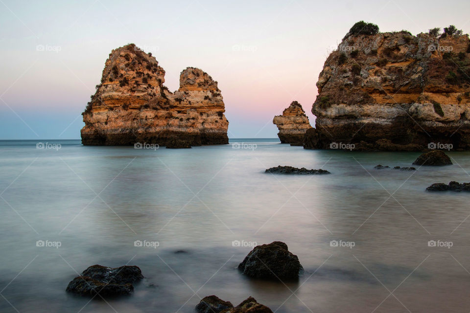 Scenic view of Sea at Ponta Da Piedade