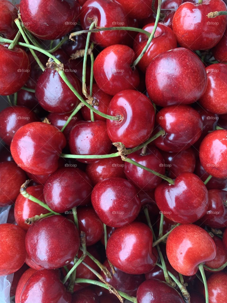 Fresh cherries close up