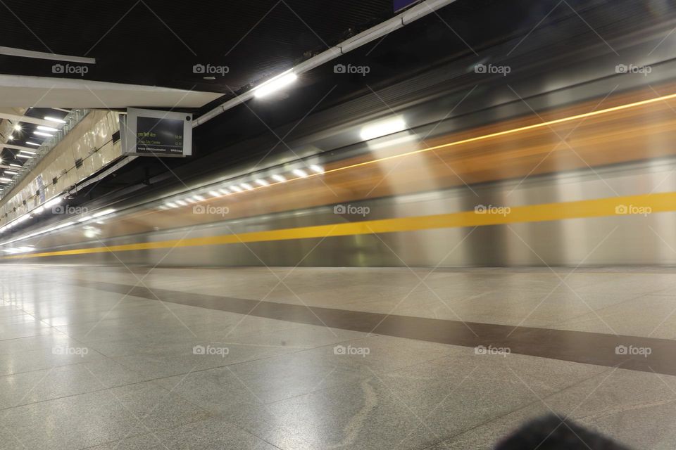 Metro in motion blur