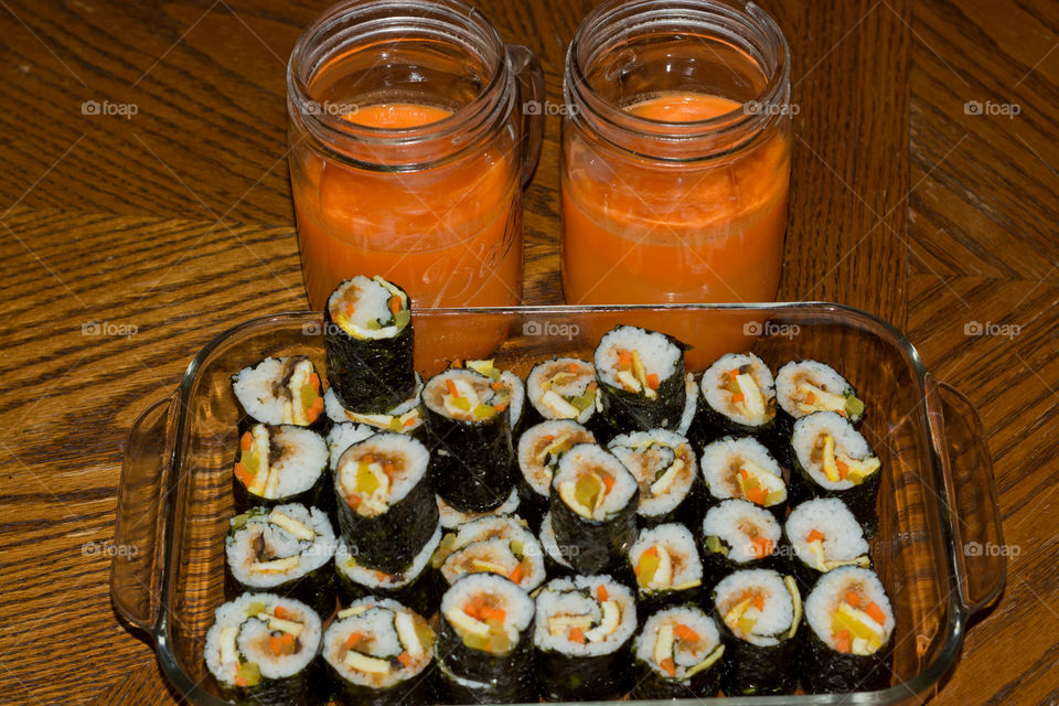 Taste the flavours of Korean Kimbap in my own version of vegetarian kimbap. Healthy and tasty combined in one flavour.