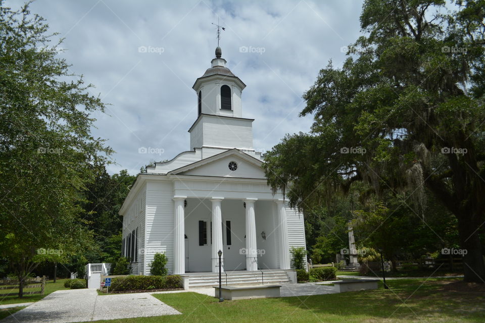 Little Church along Rural Road in South Carolina