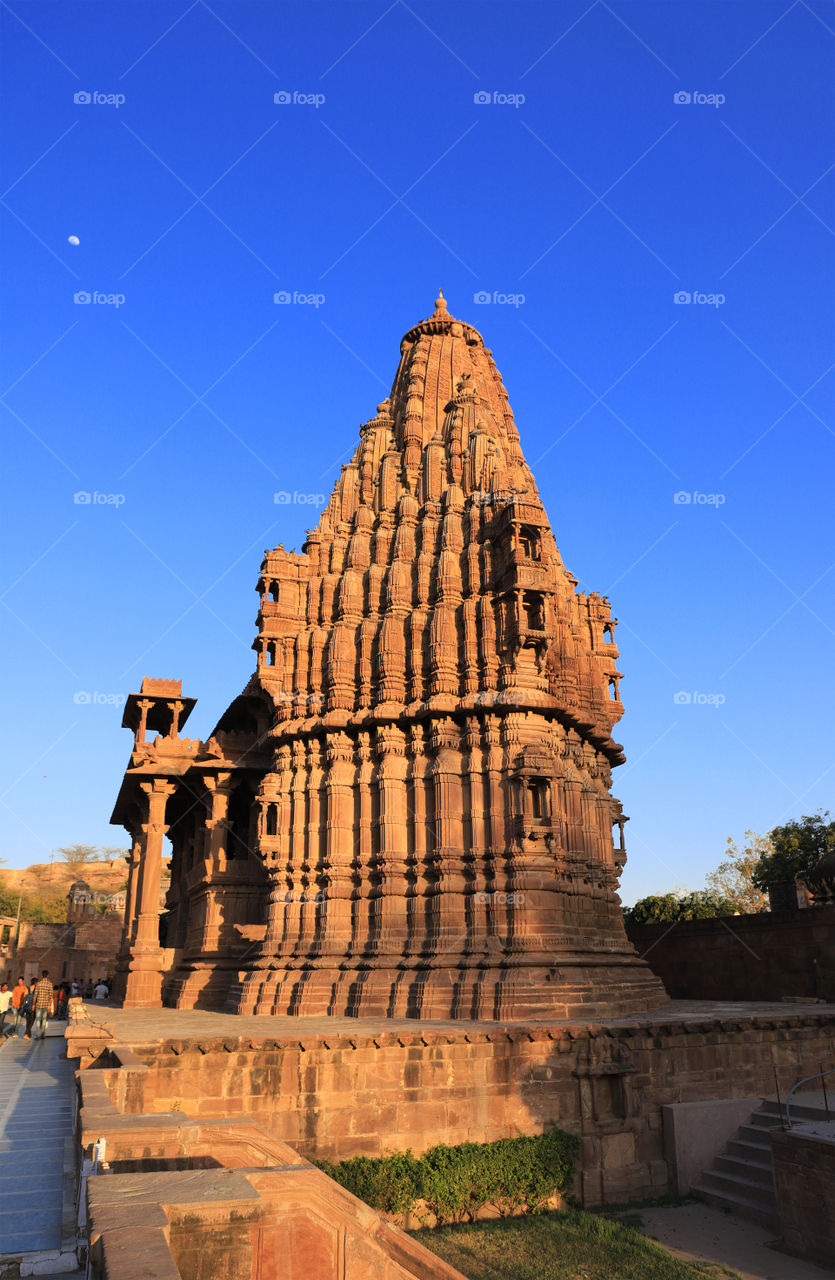 Old temple ruins in Mandore Garden, Jodhpur, Rajasthan, India