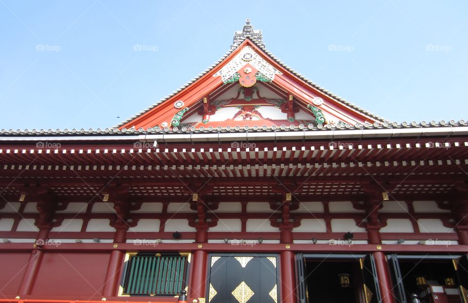 Asakusa Kannon. Sensoji Buddhist Temple and Gardens. Tokyo, Japan.