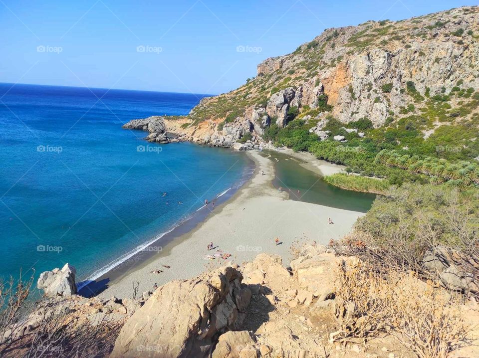 amazing deserted beach in Greece