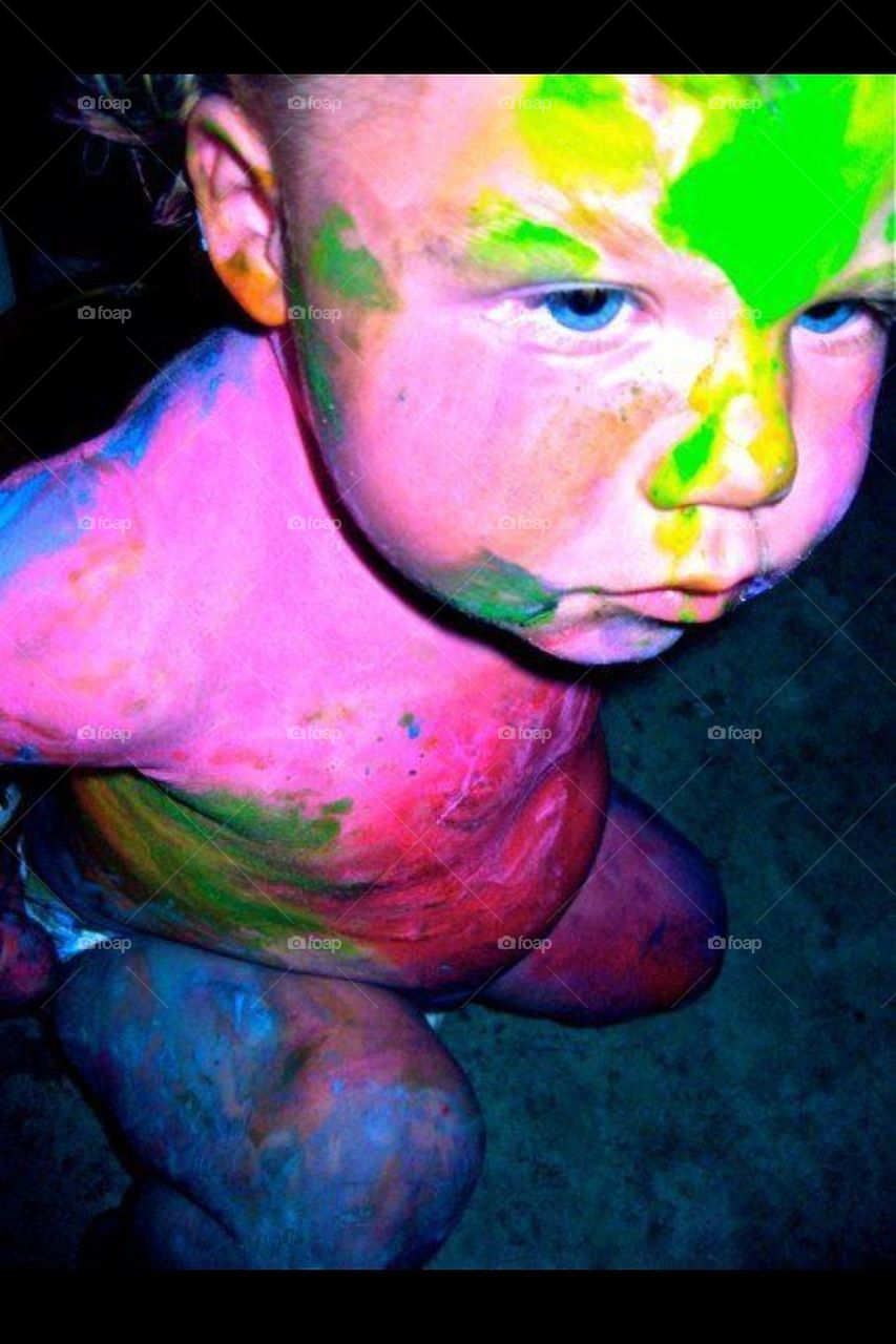 Painted baby