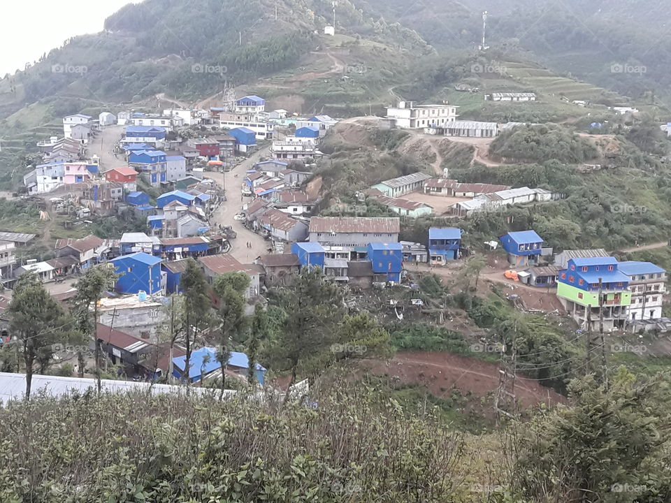 small village with beautifull hills