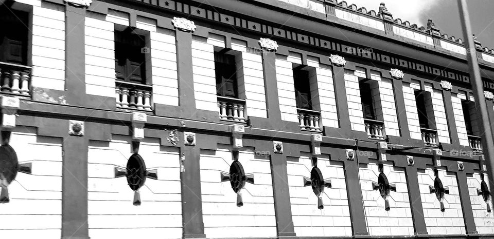 Bolivarian Military Technical Academy building in the center of Maracay, architecture and design