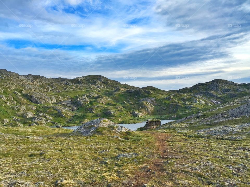 The stonecabin at the mountain Litletind - outside Narvik