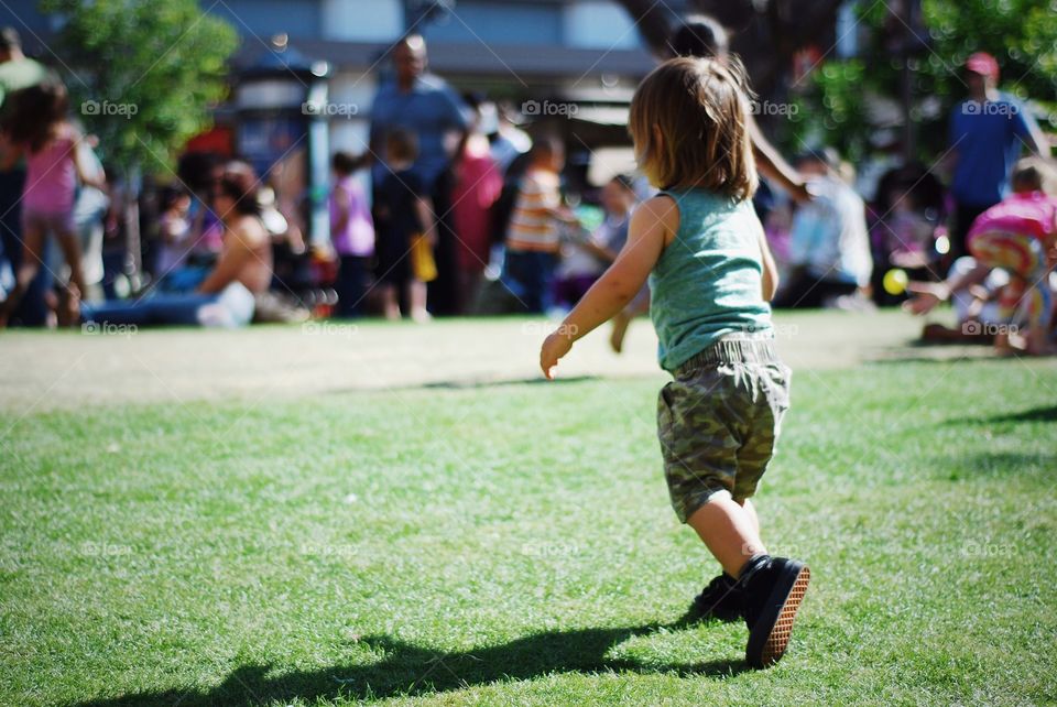 urban park in upscale locality 