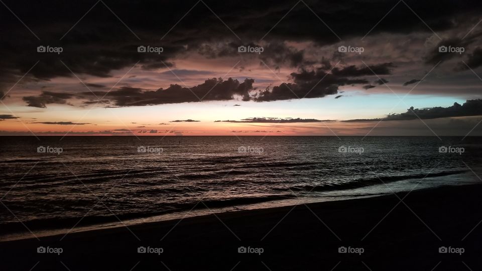 beautiful sunset at Venice Beach Florida