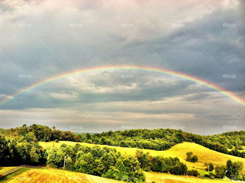Rainbow Over the Hills