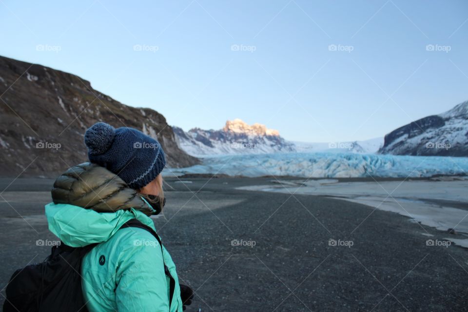 Staring down an Icelandic Glacier